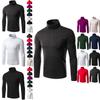 Classic Mens Slim Fit High Neck Knitted Sweater Comfortable Turtleneck Jumper