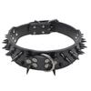 Dog Puppy Faux Leather Rivet Spiked Anti-bite Collar Necklace Pet Neck Band