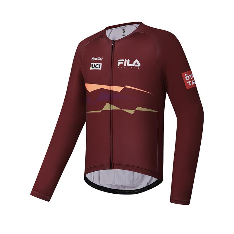 New FILA CYCLING Knitwear Men's Burgundy A11M518503F-RD