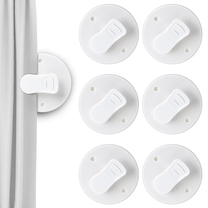 Set of 8 Smooth Bath Curtain Clamps Rusts Resistant Drapery Clips Easy Operations Prevents Tearing Bathroom Essential