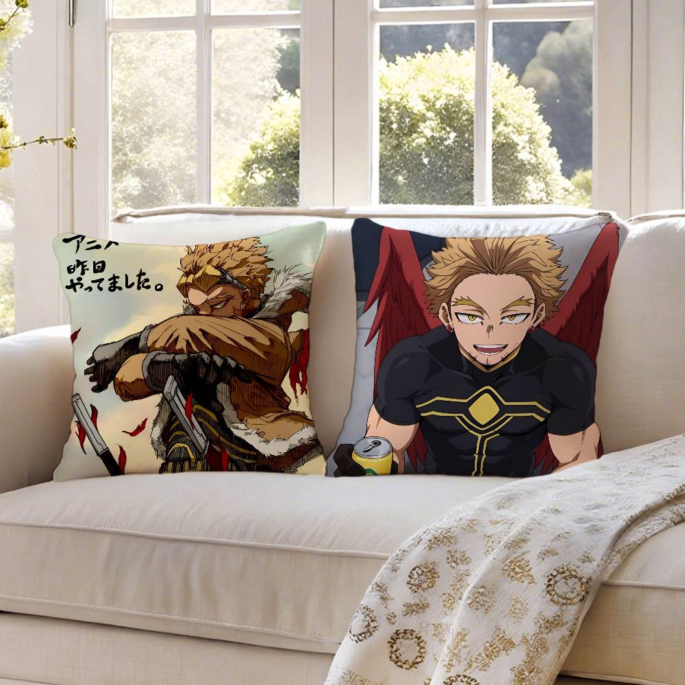 Anime M-My Hero Academia H-Hawks Pillow Case Anti-Dustmite Invisible Zipper Sofa Bed