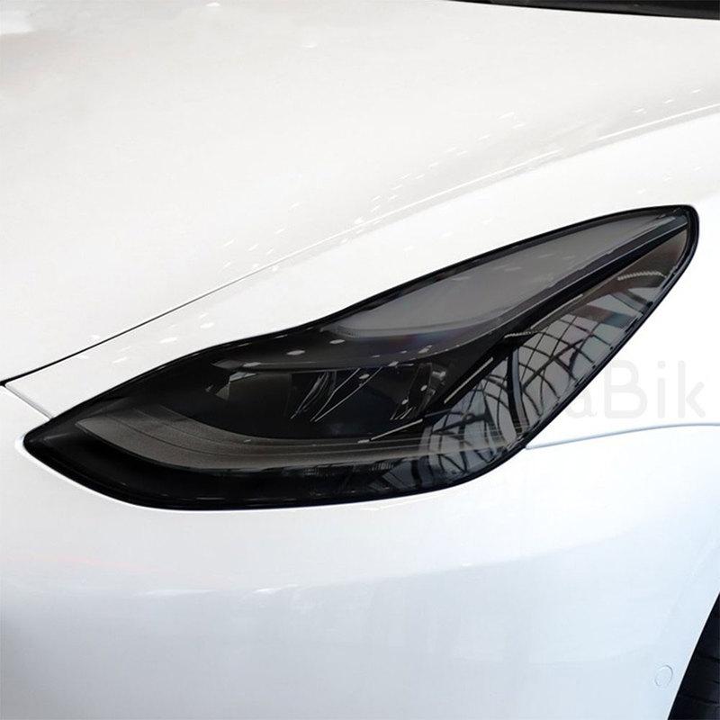 PPF Car Headlight Protective Film Headlamp Tint Taillight Smoked Black TPU Sticker for Tesla Model 3  - Accessories