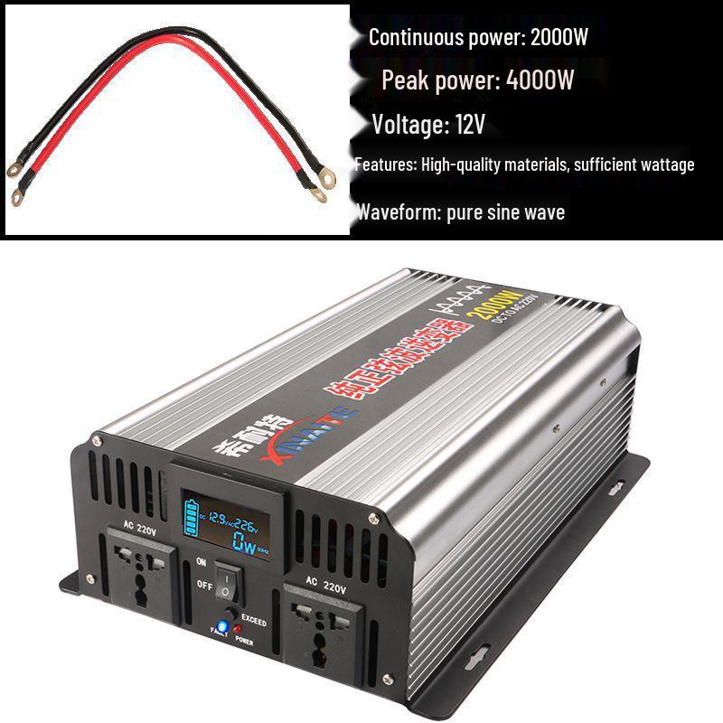 Pure Sine Wave Inverter 3000W/2000W/1000W, 12V/24V/48V to 220V for Car and Home Use