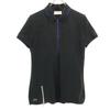 Made In France Short Sleeve Half Zip Polo Shirt 36 Black Women Used