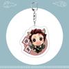 Anime Demon Slayer Keychain Acrylic Pendant Cartoon Accessory Dropshipping Support Custom Bulk Order Gift for Fans
