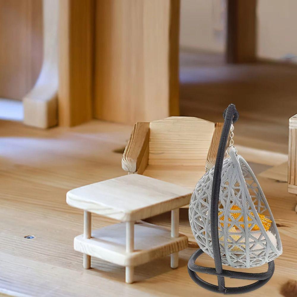 Hammock Miniature Swing Ornament Garden Furniture Doll Tiny Swing Model  DIY