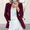 QICED Women's Vintage Casual Solid Color Print Long Sleeve Jackets & Coats Unique design