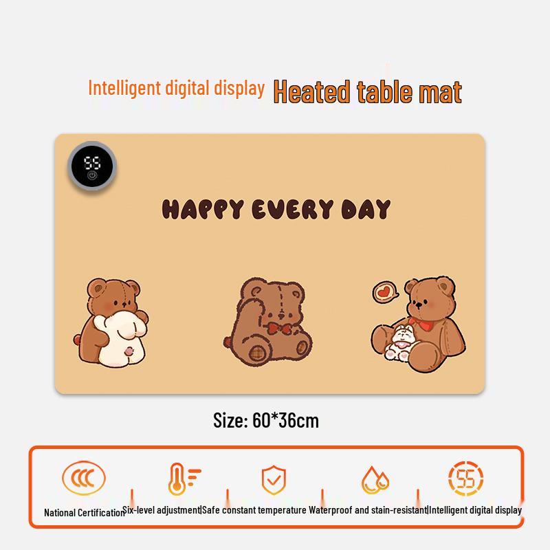 Electric Heating Desk Pad - Warm Mouse Pad for Office & Student Use
