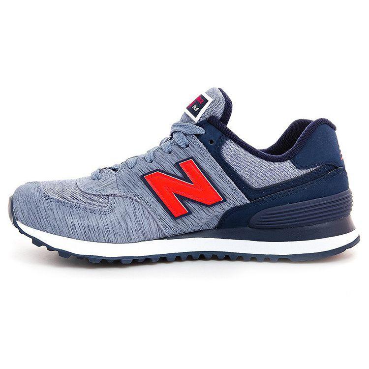 New Balance 574 "Sweatshirt" Women Blue Retro Low Top Casual Running Shoes WL574WTC