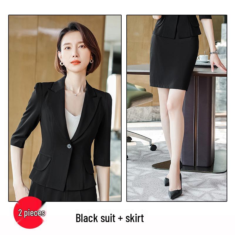 Women's Professional Short Sleeve Blazer & Skirt Suit - Spring/Summer Collection