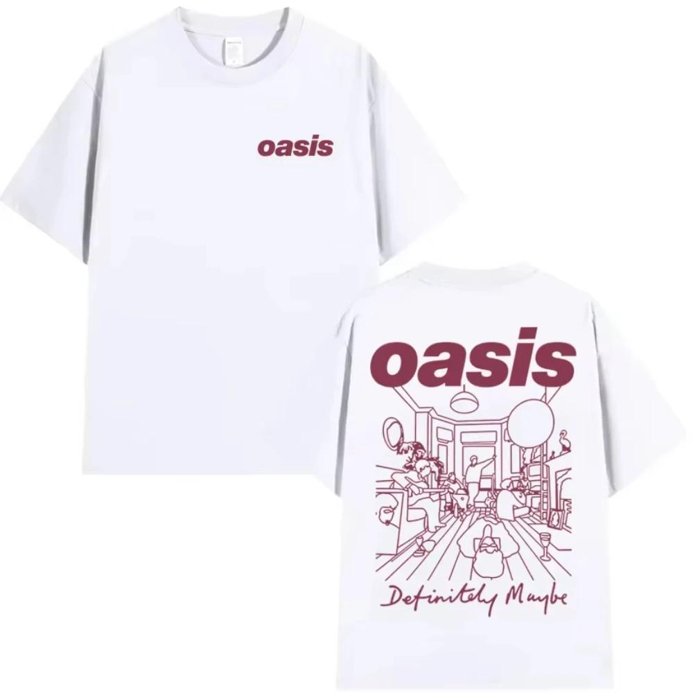 Oasis Hotsale Tour TShirt Mans Women Summer Tide Oversized Casual ONeck Short Sleeve Shirts Pure Cotton Fans Gift Boys Clothes