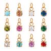 Elegant Gold December Birthstone Pendant Charm Fashion Jewelry Accessories for Women