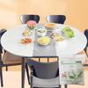 10-Piece Set: Oilproof & Waterproof Drawstring Tablecloths - Transparent & Thickened for Round/Square Tables
