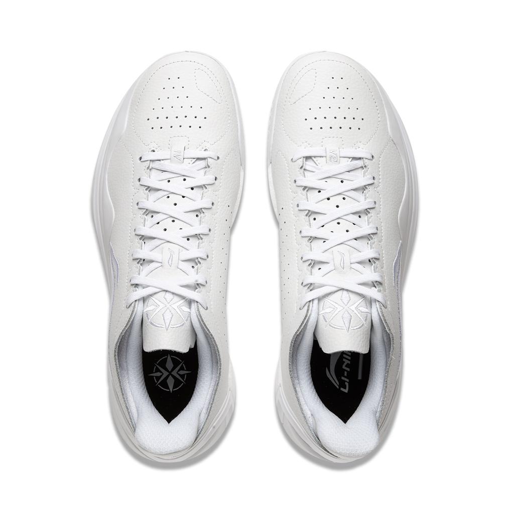 New LiNing Blade 4V2 Cushioned Slip Resistant Lightweight Rebound Low Top Basketball Shoes Men's White ABAU059-5