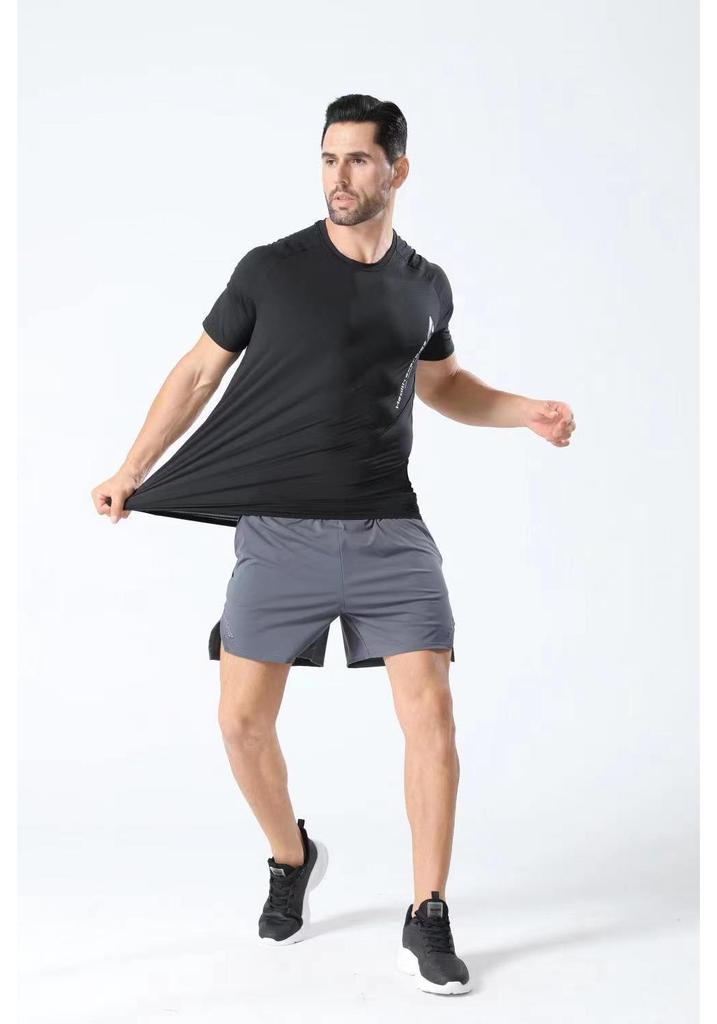 Men's Quick-Dry Round Neck Short-Sleeve Sports T-shirt - Running & Fitness Outdoor Casual Top