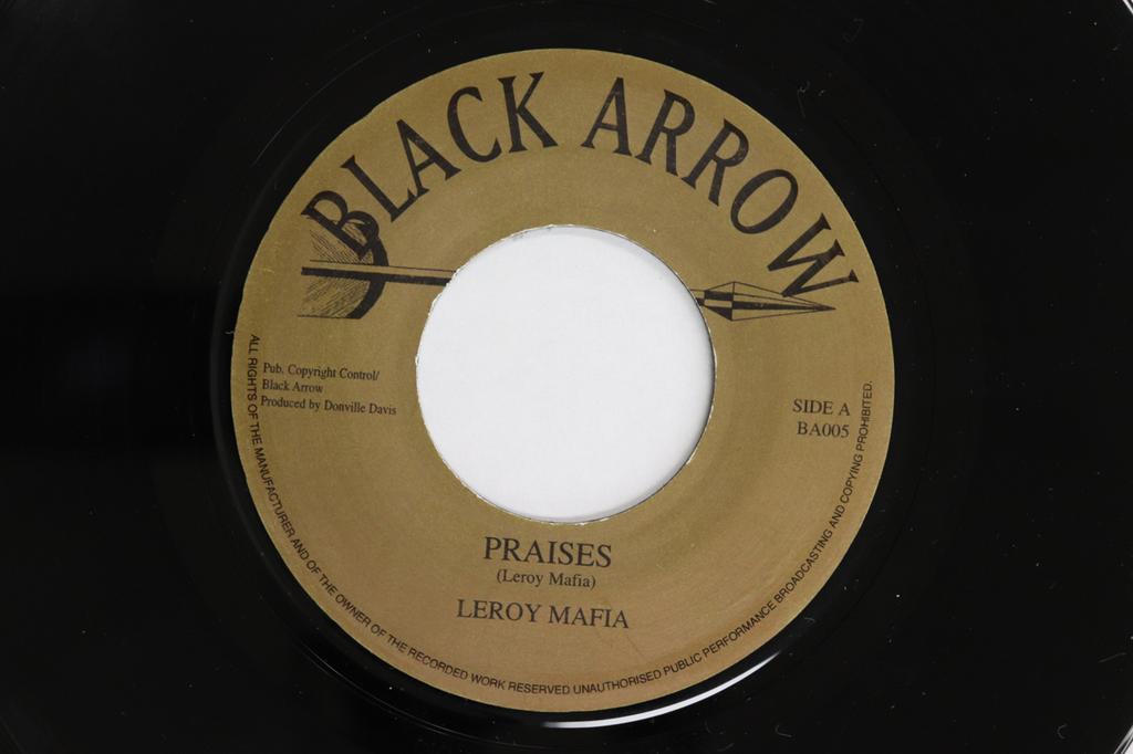 7inch Record LEROY MAFIA - Praises / Dub BA005 BLACK ARROW REC UK Reggae, Ska & Dub Used