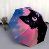 1pc Magical Night Cat Illustration Umbrella with Plastic Handle,Suitable for All Seasons Home Travel Outdoor UmbrellaDD123