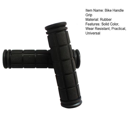 1 Pair Bike Handle Grips Wear Resistant Non-Slip Design Shock Absorption Universal Bicycle Handlebar Grips Covers Replacement Parts
