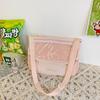 Girls casual versatile tote bag women's new transparent large-capacity shoulder messenger bag