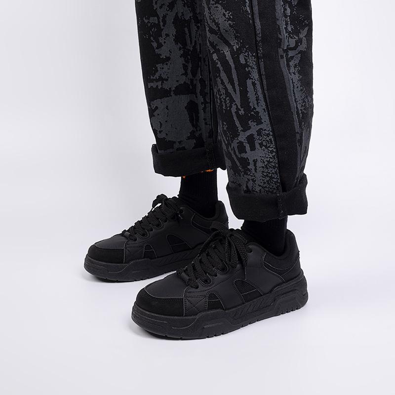 Global platform casual shoes men's 2025 men's shoes trendy versatile black board shoes men's sports shoes ZHQ-HY681