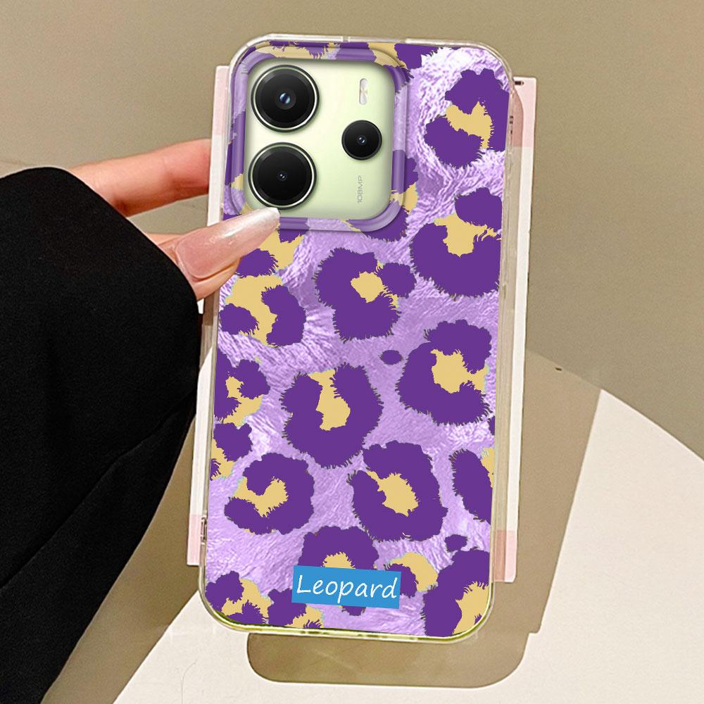 Retro Gradient purple Leopard Phone Case for Xiaomi Redmi Note 14 13 12 11 11S 10 10S Pro 9C 13C 14C A5 A3 A4 A3X 9C A1 A2 Cover