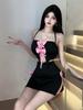 Dress Bow strap tight fitting cute and sexy hip hugging skirt Green dress Party dress dresses women lingerie set fetish Sex shop