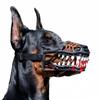 Horror Animal Muzzle with Bloody Fangs Latex Head Mask Halloween Haunted House Escape Room Prank Party Prop Supply