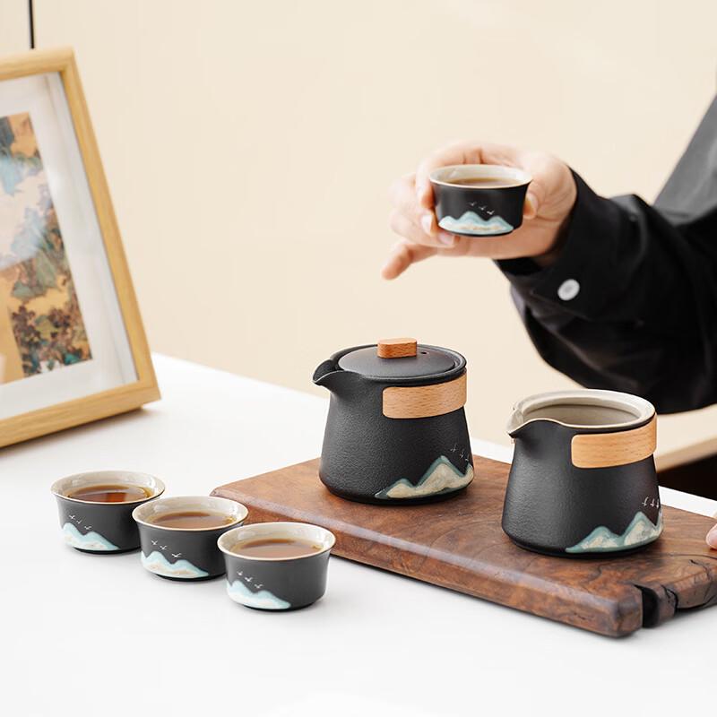 Zhuijia Forbidden City 'A Thousand Miles of Rivers and Mountains' Travel Tea Set