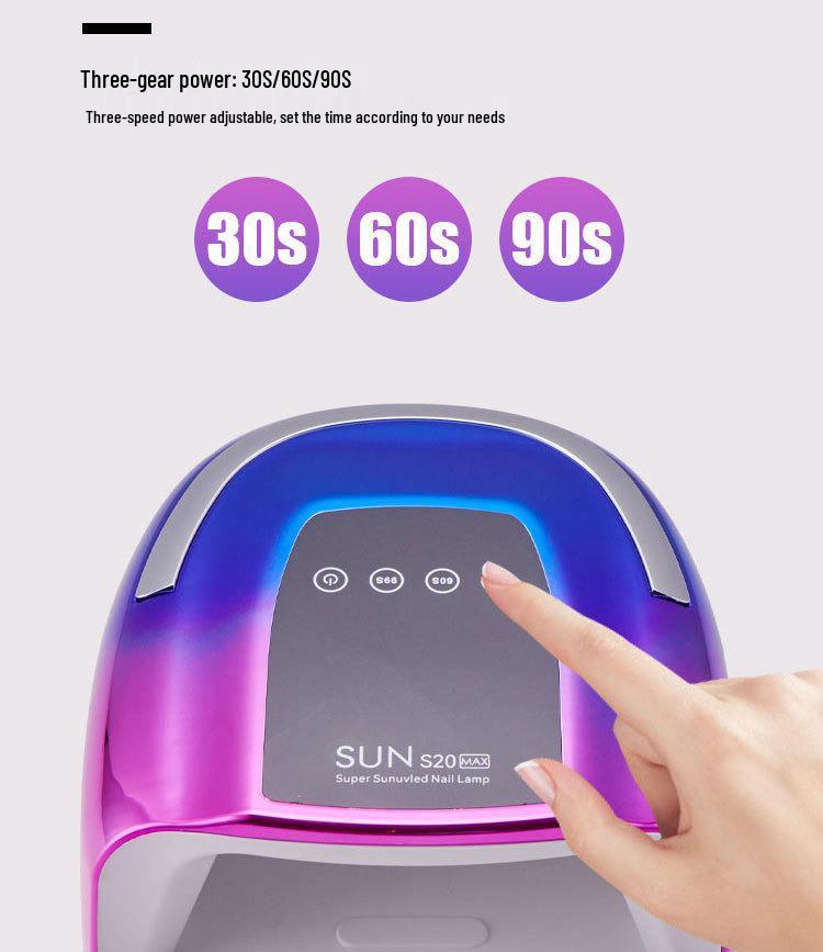 200W Portable Rechargeable Nail Gel Curing Lamp for Salon and Home Use
