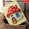 Perlenmalerei Kunst Handgemachtes Pilzhaus DIY Perlen Dekoration Malerei