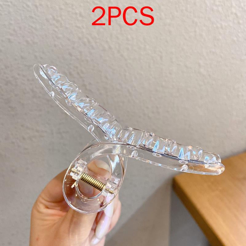 2 ΤΕΜ Premium Σετ Κεφαλών Νέο Γυναικείο Κλιπ Κλιπ Νύχι Μόδας Καφέ Μαύρο Ακρυλικό Μεγάλες Φουρκέτες Claw For Lady Clip Barrette Αξεσουάρ μαλλιών