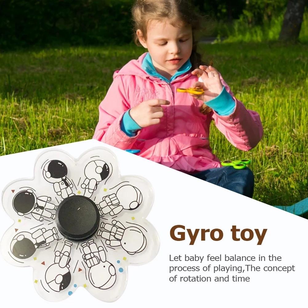 Hand Spinner Running Small Figure Fingertip Gyro Visual Illusion Decompression Toy Children'S Creative Dynamic Rotation