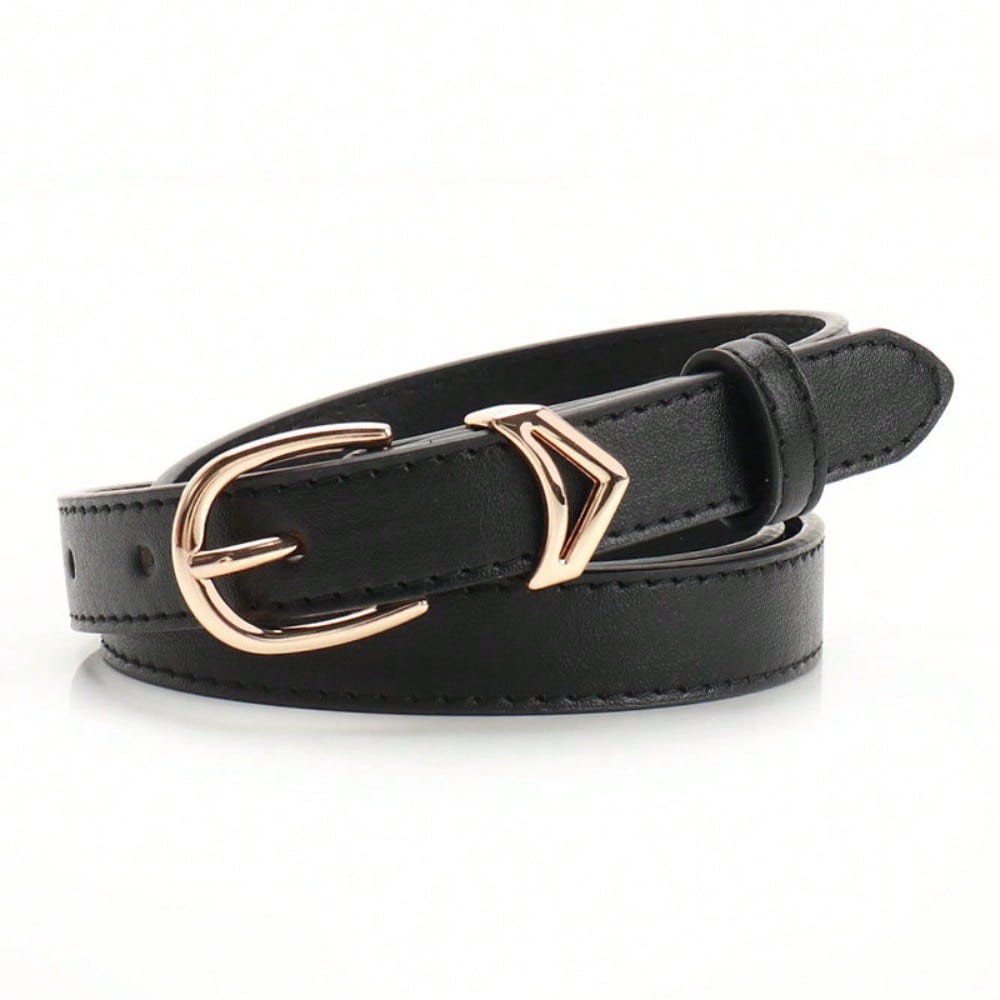 Nieuwe Dunne Damesriem Veelzijdige Culottes Versierd met Snoepkleur Hoge Kwaliteit Riem Dames 103CM black