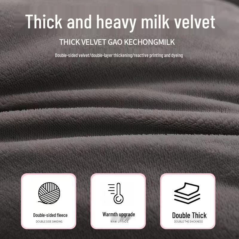 Przytulna Zimowa Kołdra z Aksamitu Jagnięcego - Pogrubiona, Ciepła i Idealna do Akademików lub na Pojedyncze Łóżka