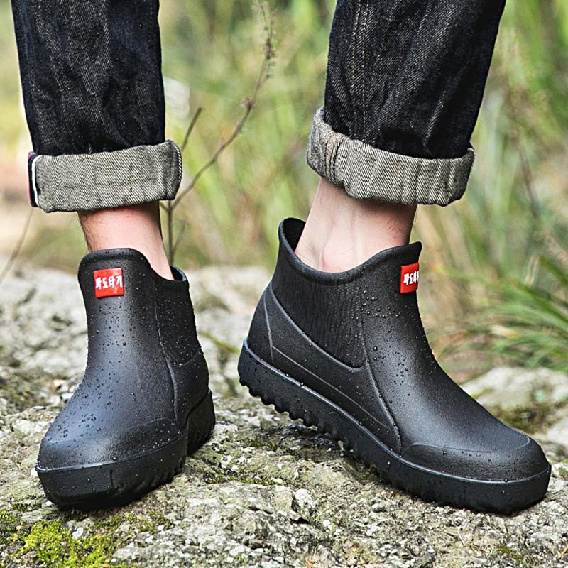 

New Large Size 46 Rain Shoes Men s Non-slip Rain Boots Kitchen Fishing Waterproof Shoes Rubber Shoes 40