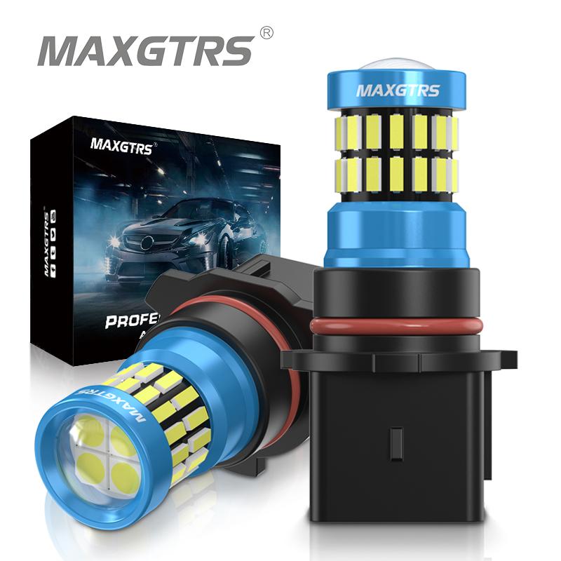 MAXGTRS 2X P13W SH23W PSX26W 4014 3030 Led DRL Auto Fog Lamps Canbus Car Daytime Running Light красный
