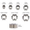 7pcs/set Flower Petal Metal Cutting Dies Set for DIY Faux Leather Crafts - High Carbon Steel Punching, Assorted Sizes (20-50mm)