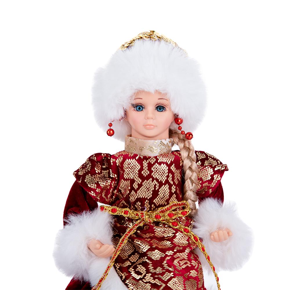 30cm Rote & Goldene Snegurochka Weihnachtsfigur