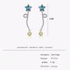 Meteor Earrings Sweet Long Five-pointed Star Zircon Mini Earrings
