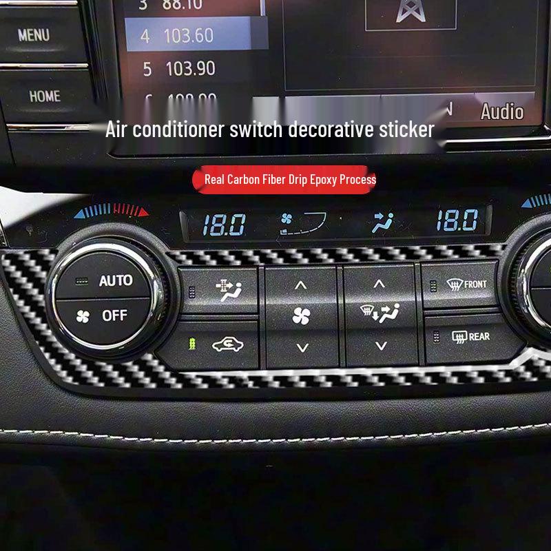 Carbon Fiber AC Switch Trim for 14-19 Toyota RAV4 Interior 