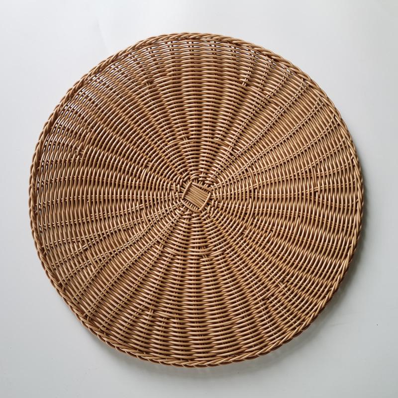 15-дюймовые современные простые пластиковые тканые коврики для еды — фото 8