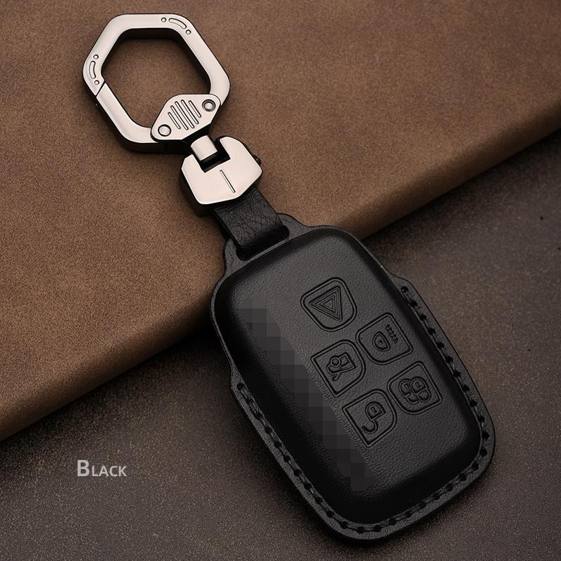Funda de Cuero para Llaves Adecuada para Land Rover LR4 Range Rover Sport Freelander 2 Discovery Jaguar E-Pace XF XJL XK XE XJ