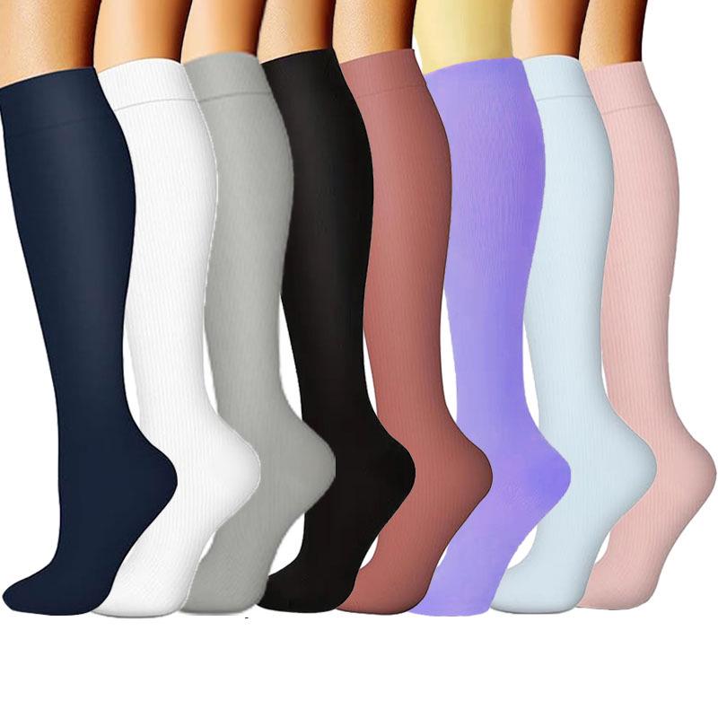 Compression Knee-high Socks Set for Running and Sports - Graduated Support, Multiple Pairs (3/4/6/8)