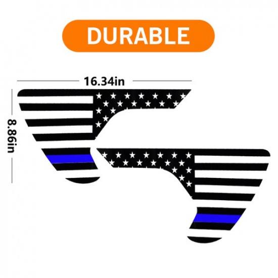 Wrangler JL 2Pc Fender Vent Blackout Decals For + Jeep Wrangler JL JLU JT