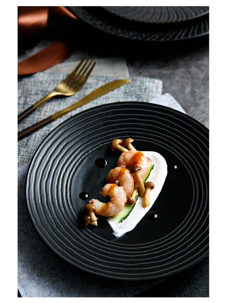 Nordische Sternschnuppen Keramik Steak- und Dessertplatte