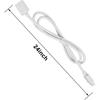 2 Pcs 24 Inches Extension Cables for Benreom Under Cabinet Lights Plug In, Suitable for 5 White Colors & Multicolor
