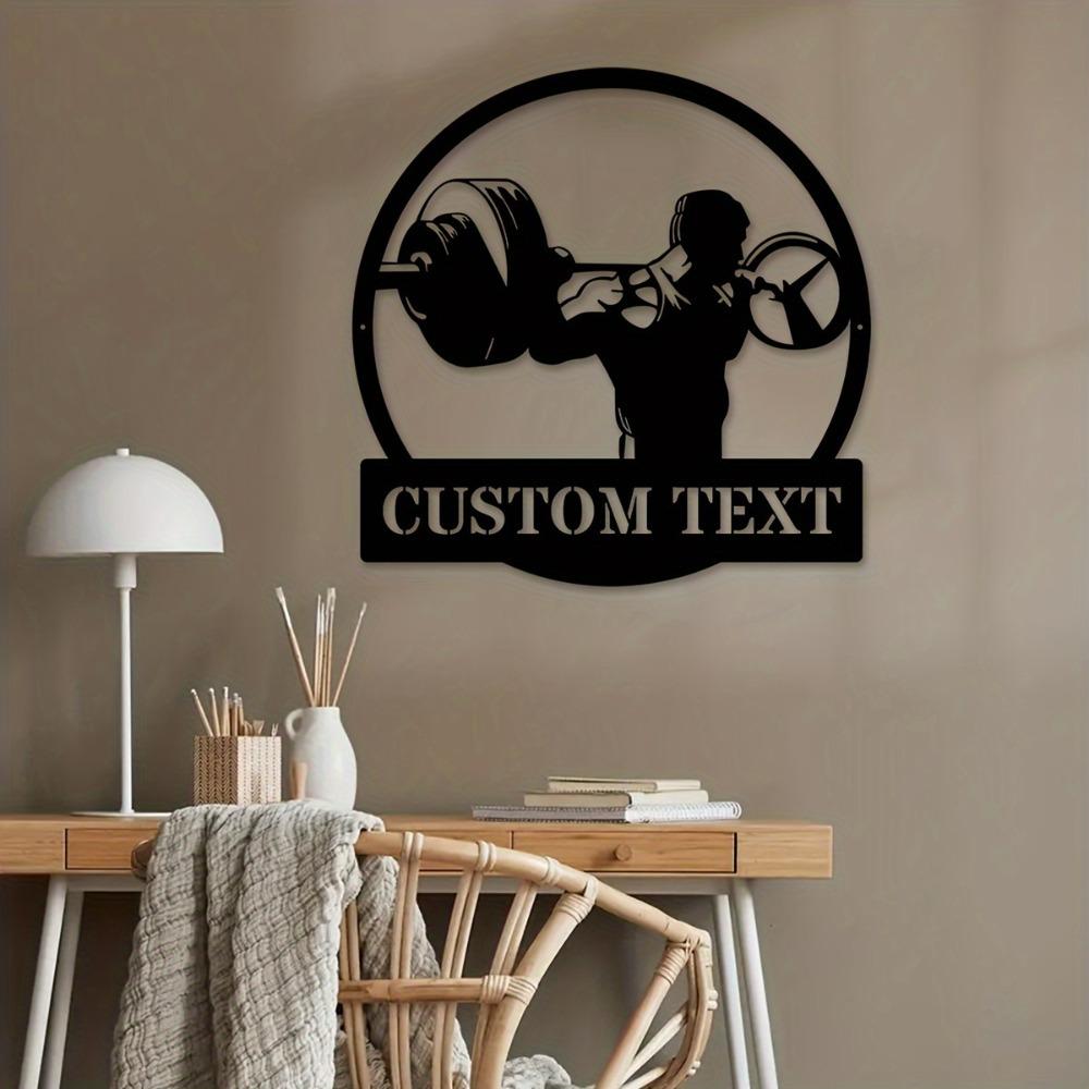 Custom Powerlifting Metal Wall Art - Personalized Gym Decor for Home, Office, or Kitchen - Hippie Style, Easy Mount, Custom Sign, Wall Sculpture.