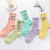 Cartoon SpongeBobs Women's Socks High Quality Fashion Men's Women Sock Printed Casual Hip-Hop Personality Adult Couple Stockings