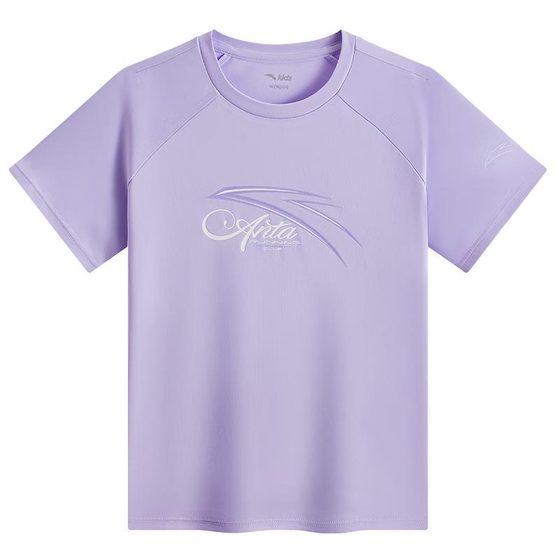 Anta Kids Girls Summer Knit Short Sleeve T-Shirt 140