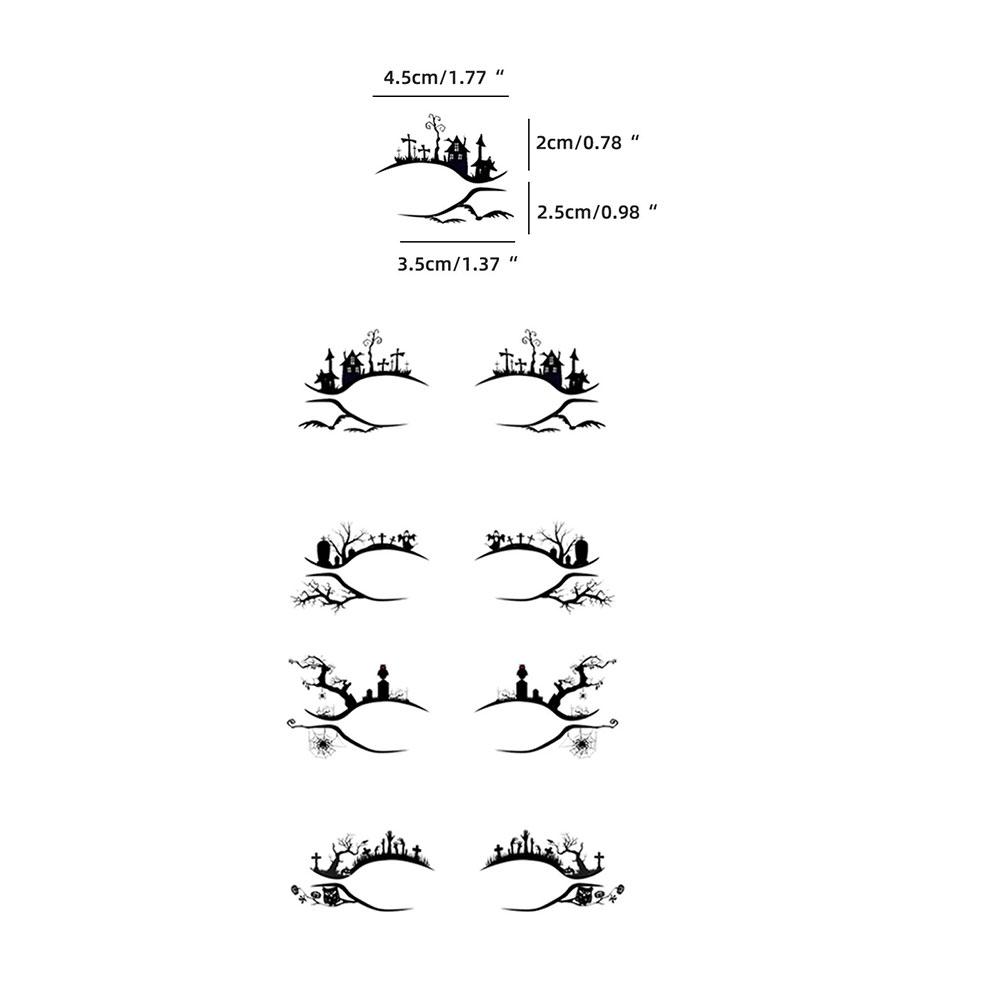 Halloween Eyeliner Sticker Horror Spider Bat Decorative Eyeliner Eyeshadow Fashion Party Makeup Tools Creative Party Makeup
